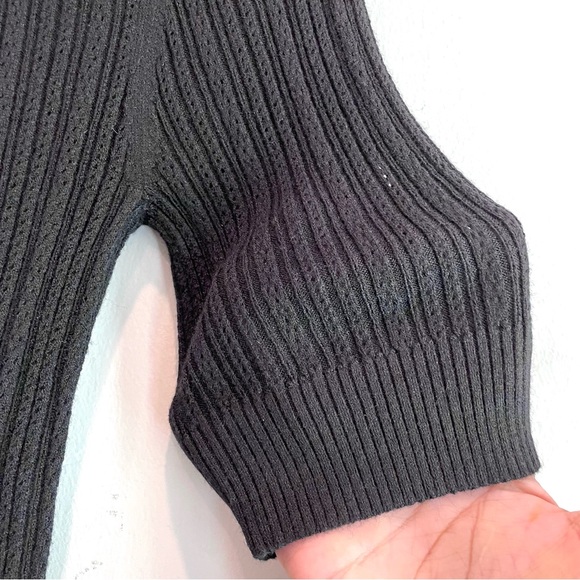 Rebecca Taylor Short Sleeve Pointelle Sweater - Picture 5 of 12